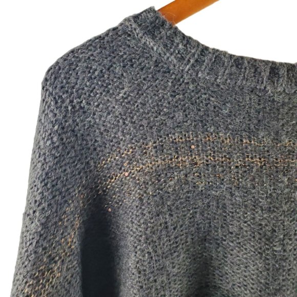 By Together Oversized Grey Poncho Sweater with Dolman Sleeve.New!!! - Picture 3 of 6